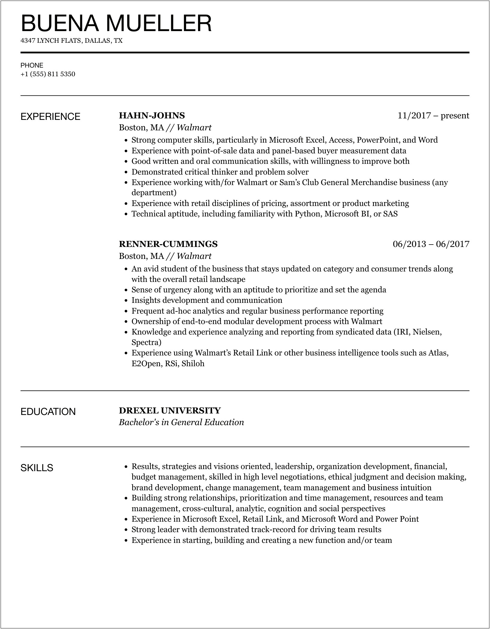 Walmart Cashier Job Description For Resume