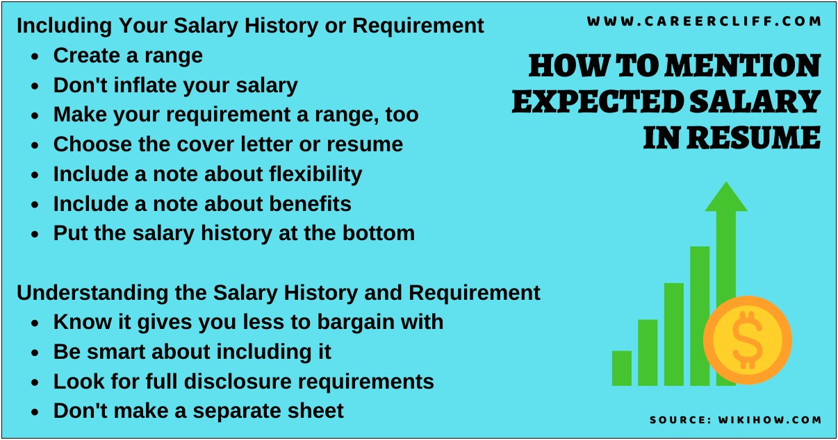 Where Do You Put Expected Salary In Resume