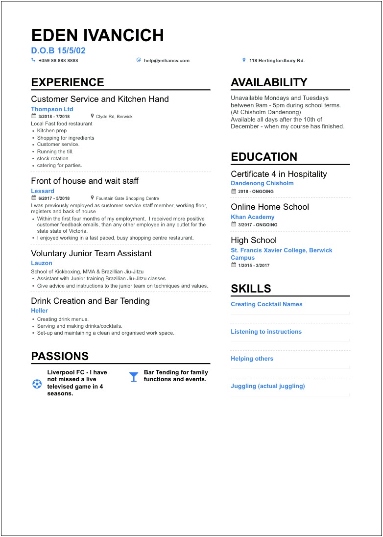 Where Should I List Job Experience On Resume