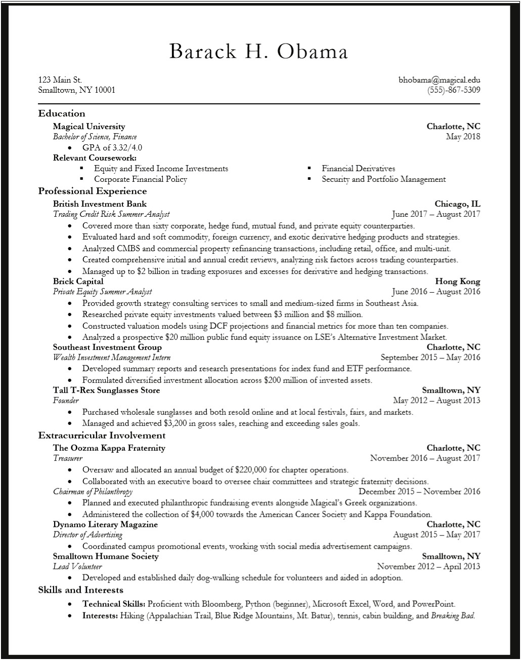 Where To Bold Words In Resume