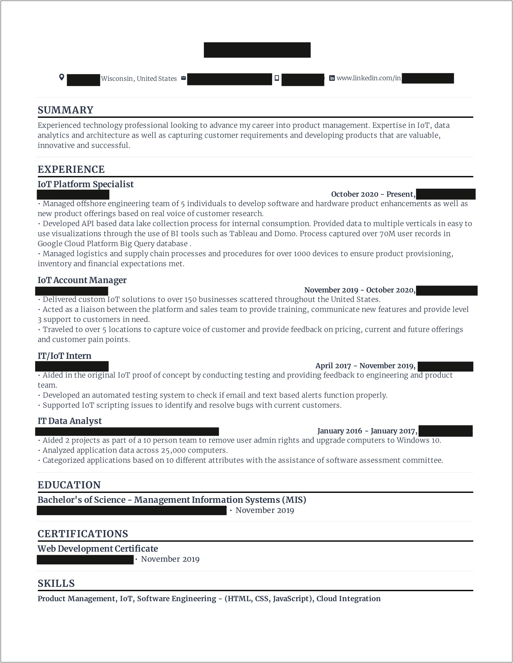 Where To Find Good Product Manager Resume Sample