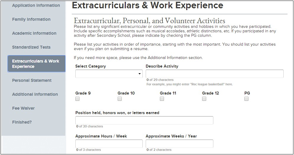 Where To Put College Extra Curriculars On Resume