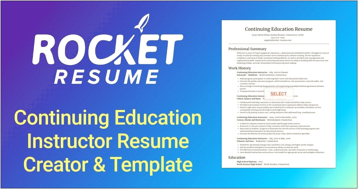 Where To Put Continuing Education On Resume