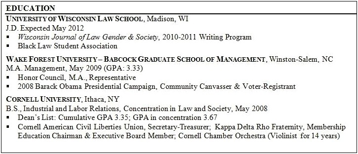 Where To Put Graduated With Honors On Resume