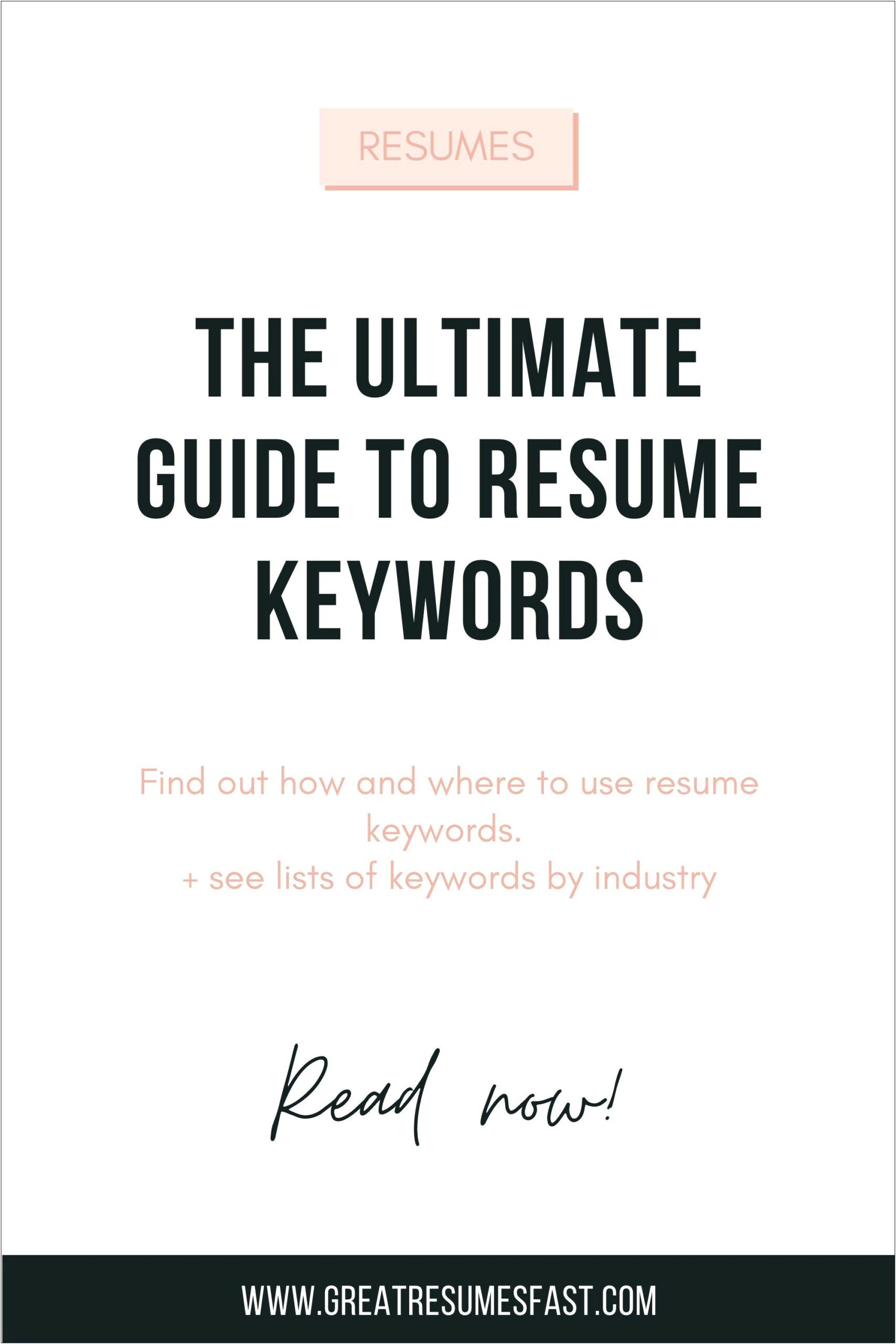 Where To Put Keywords In Resume