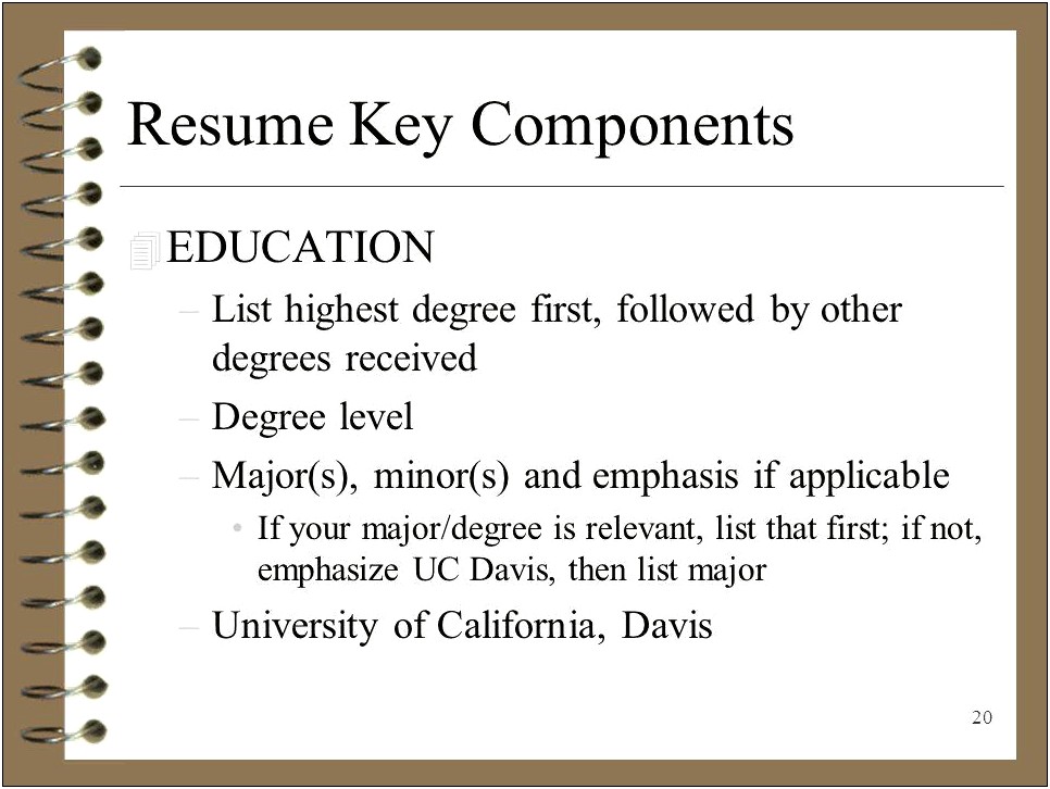 Where To Put Your Major On Resume