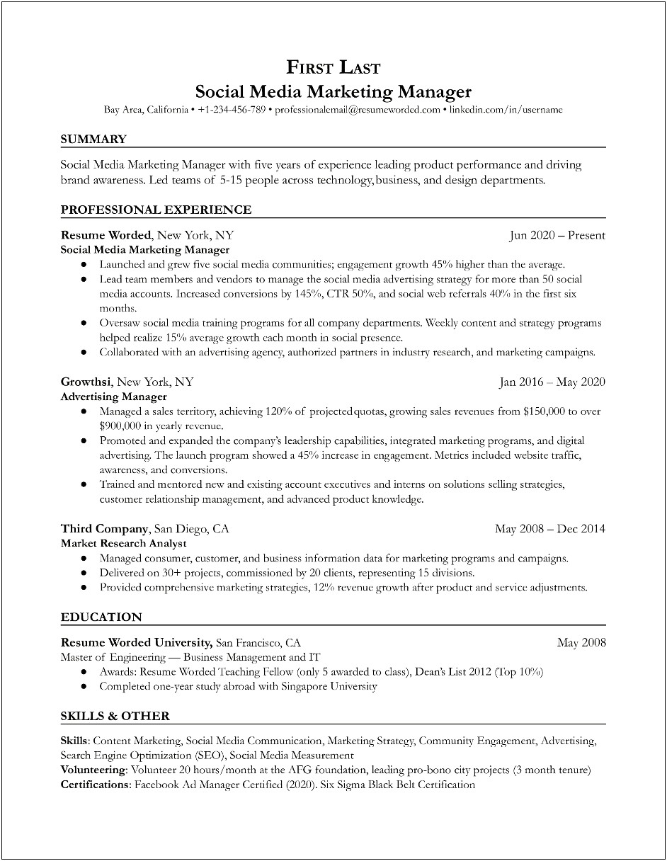 Which Order To List Jobs On Resume