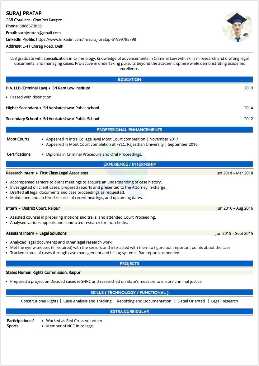 William And Mary Law Ocs Resume Template