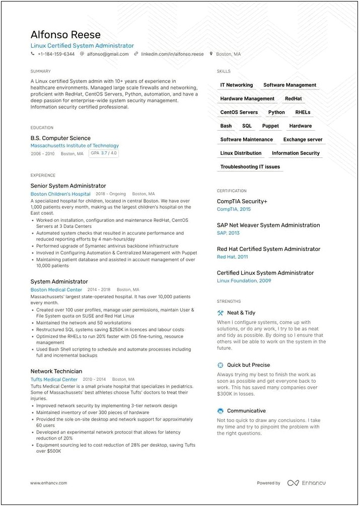 Windows Administrator Resume With 3 Years Experience
