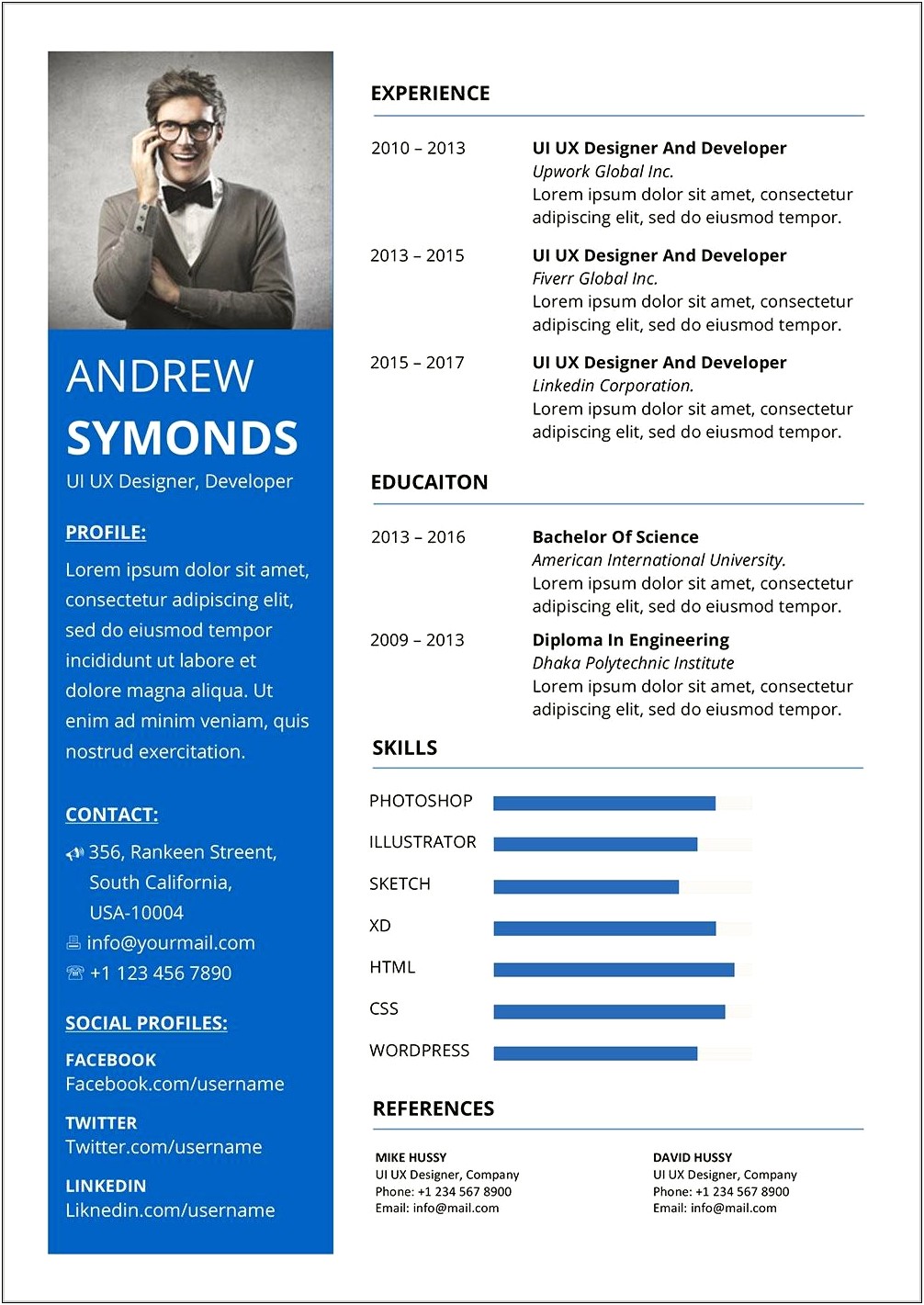 Word Document Downloadable Resume Templates Free