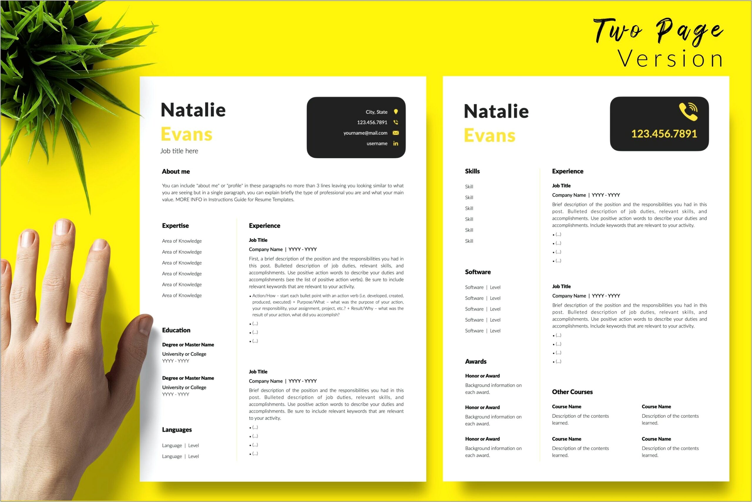 Word Document With Cool Background Image Resume