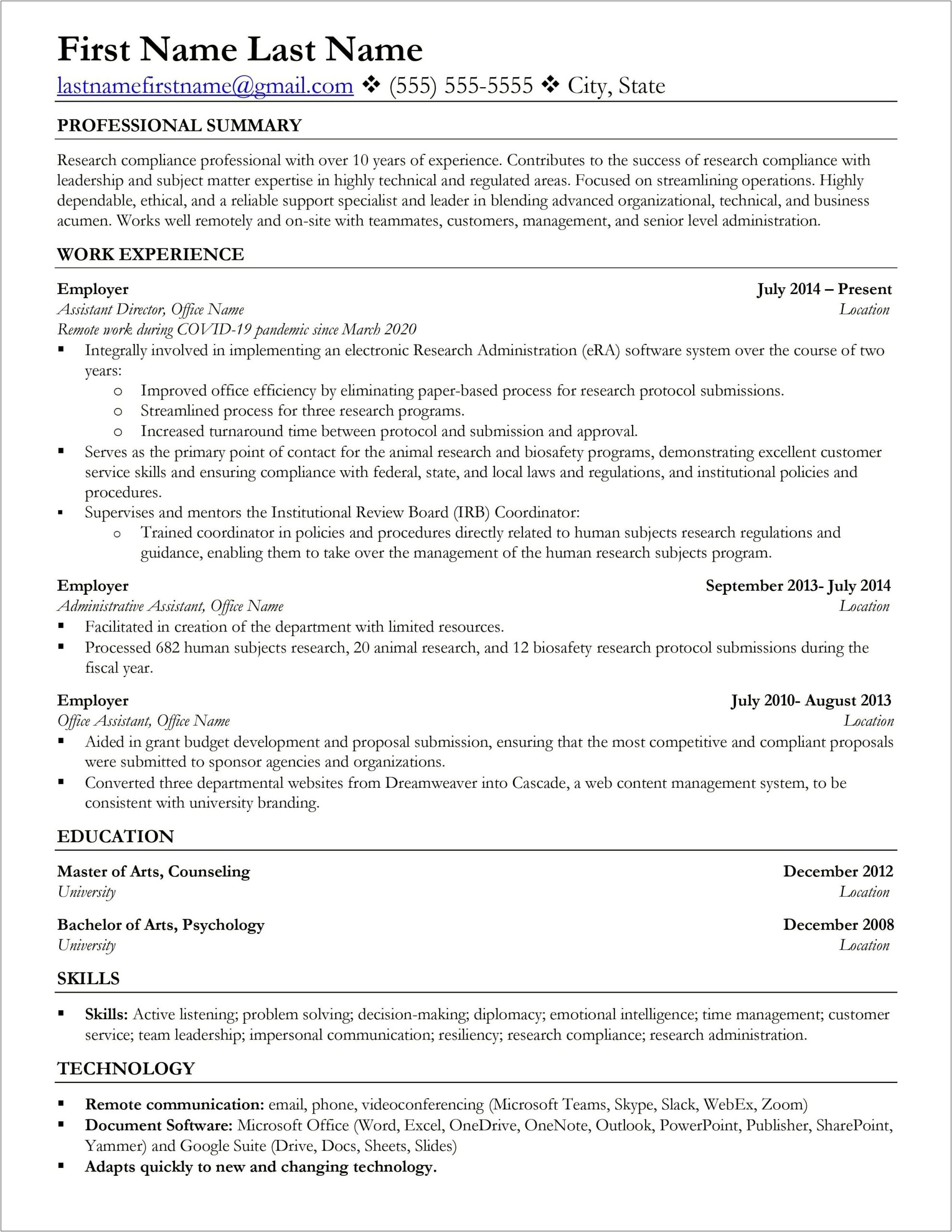 Word In Resume Reliable Dependable On Time