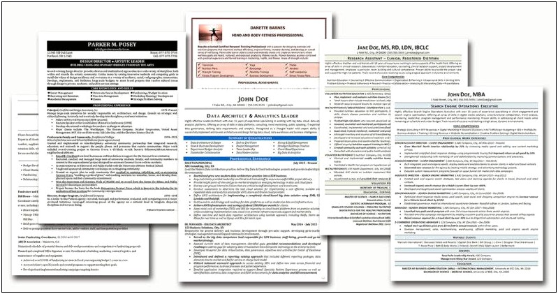 Wording For A Professional Resume Writing