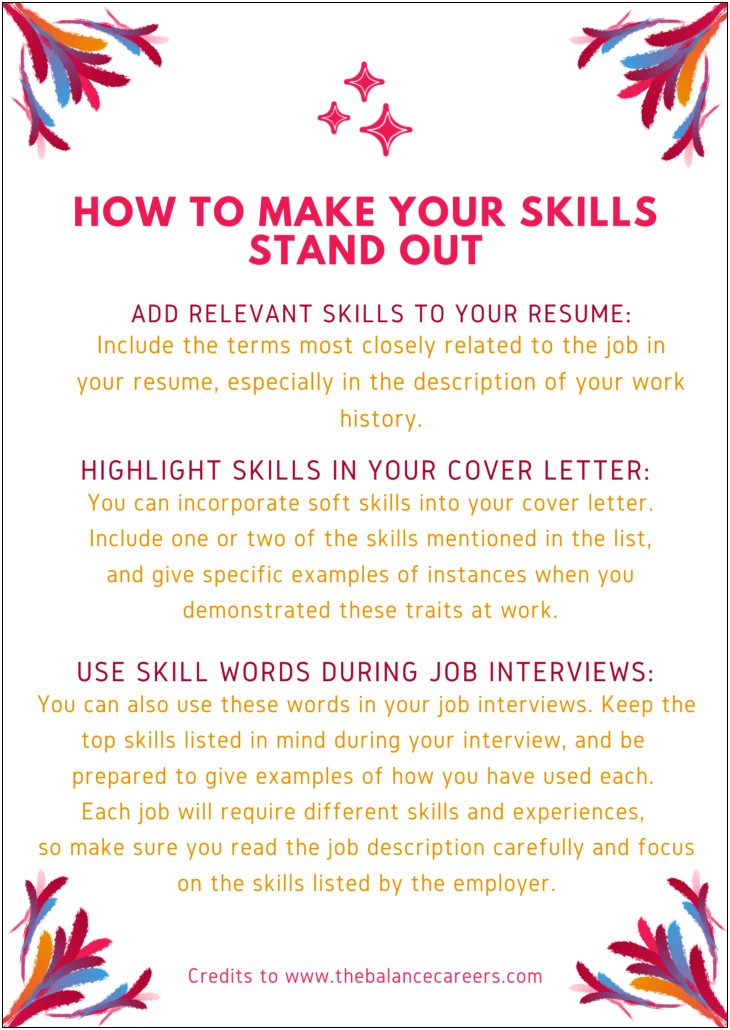 Wording For Your Resume Of Your Ability