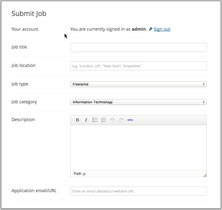 Wordpress As Job Application Upload Resume