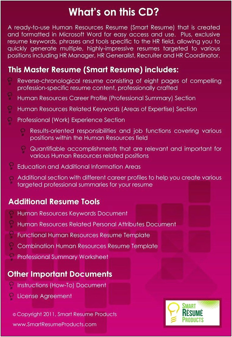 Words To Use On A Human Resourses Resume