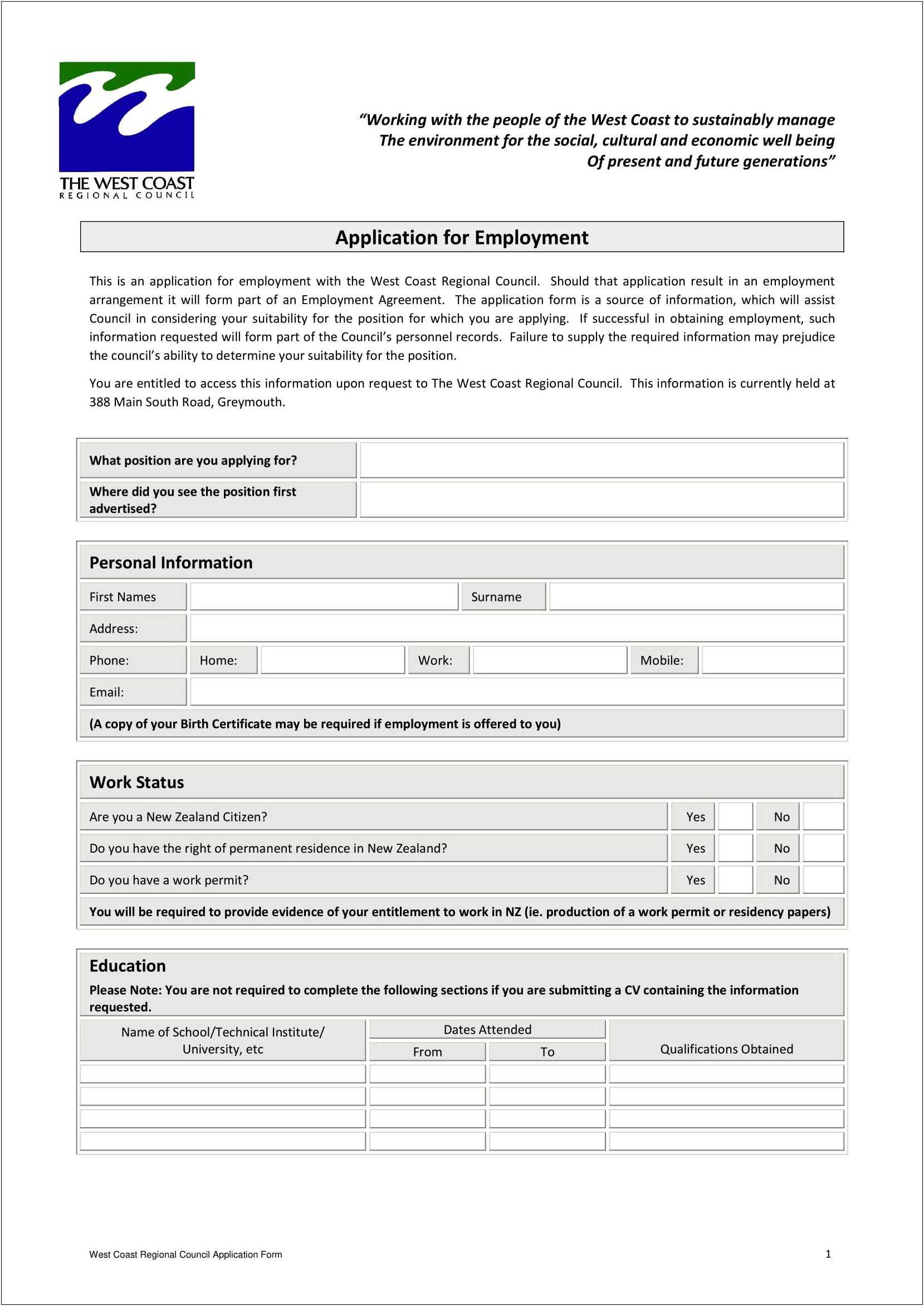 Work Authorization Statement In Resume Sample