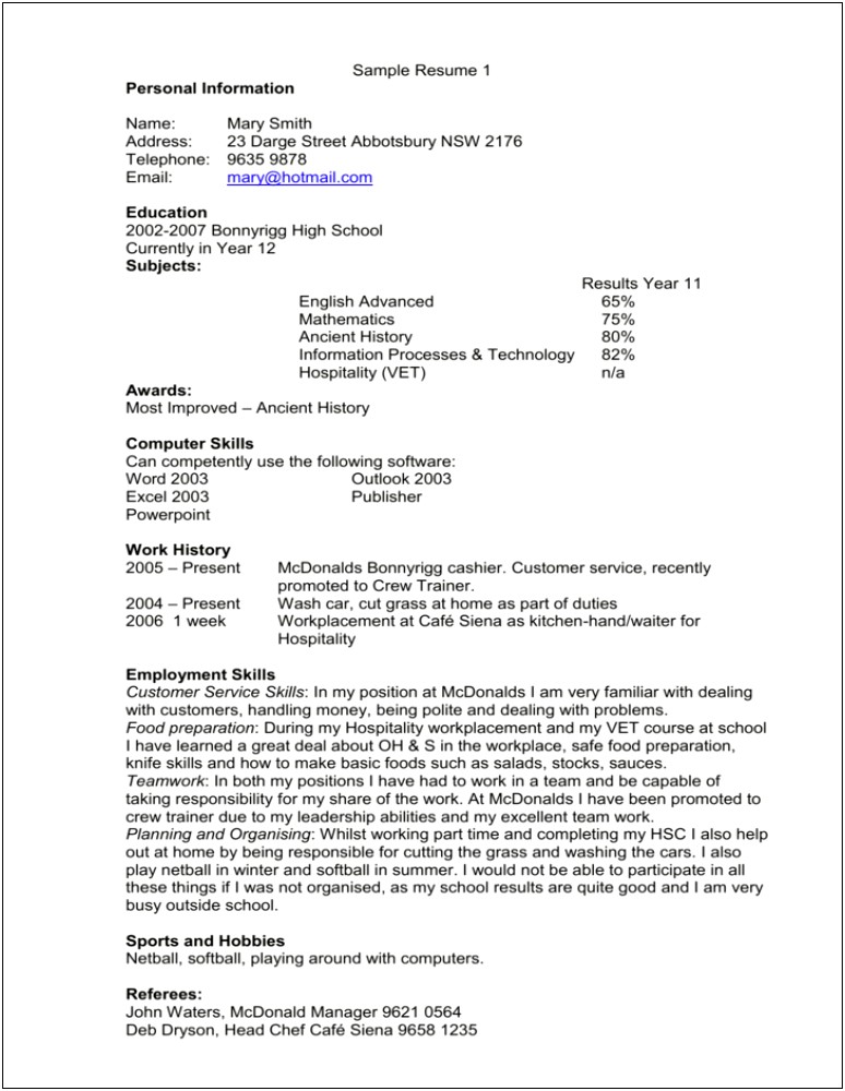 Work From Home Customer Service Resume