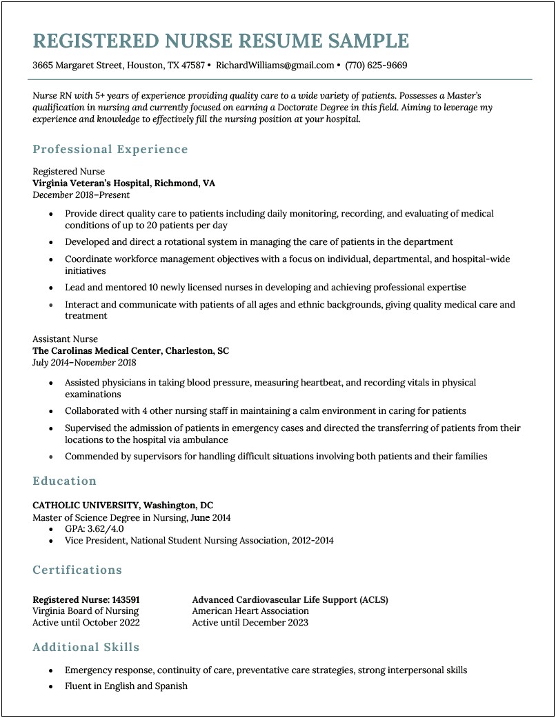 Working With A Mostly Spanish Population Resume
