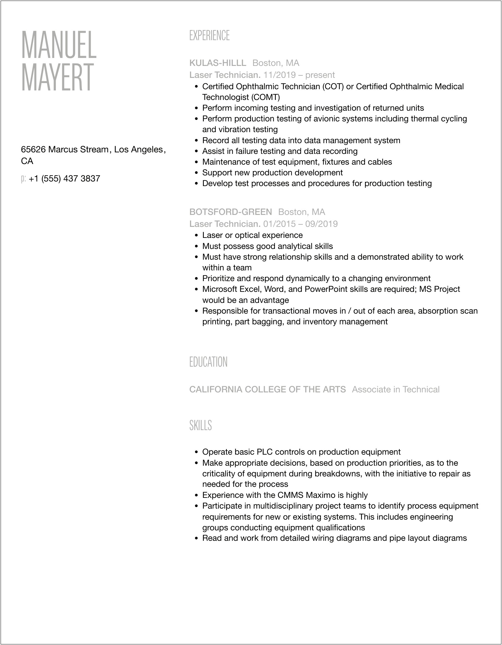 Working With Laser Cut In Resume
