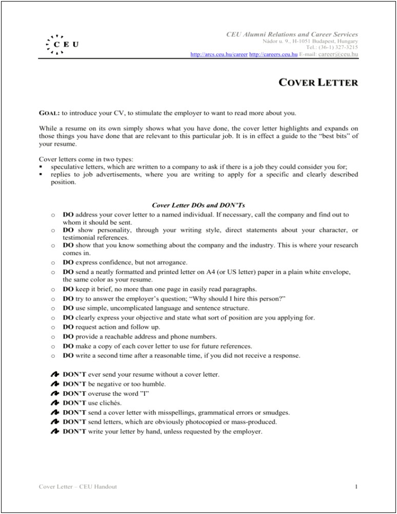 Write Your Own Resume And Cover Letter