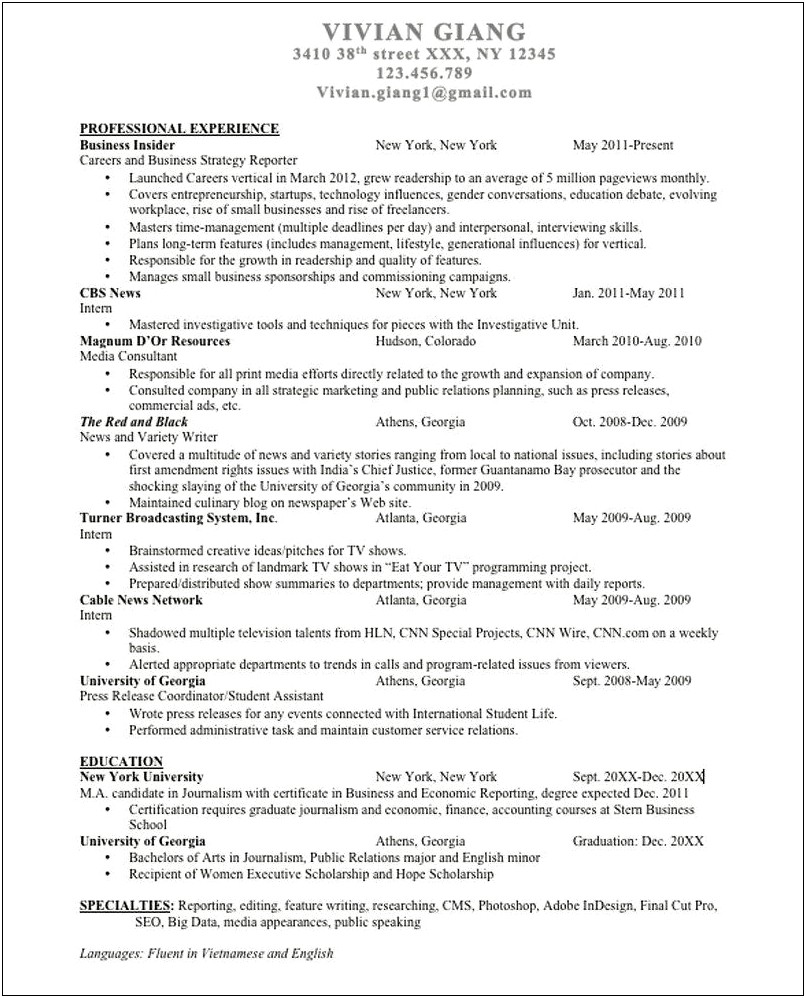 Writing A Resume For Jobs In Same Company