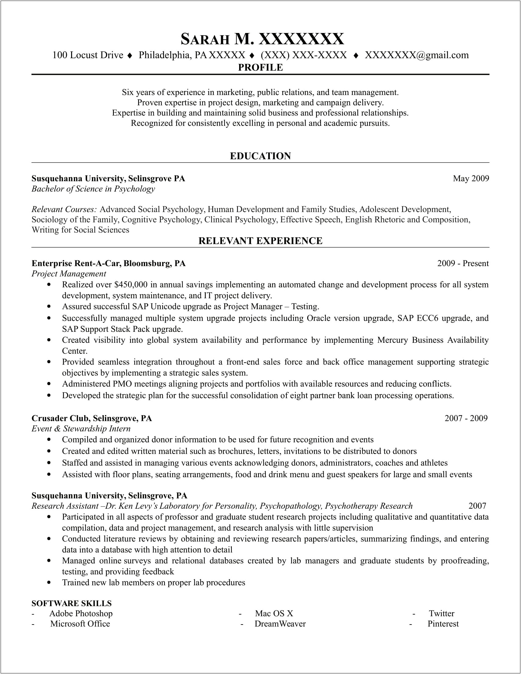Writing Clinical Experience On Resume Pa