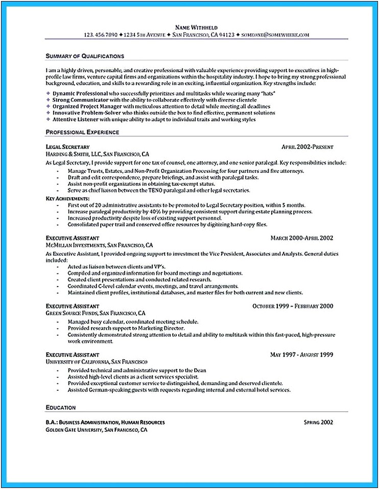 Writing Resume Objective For Internal Job