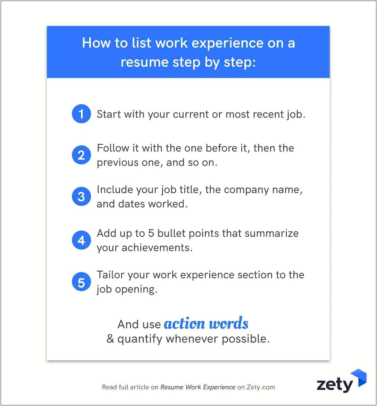 You Should Always Starts Resume Experience Descriptions With