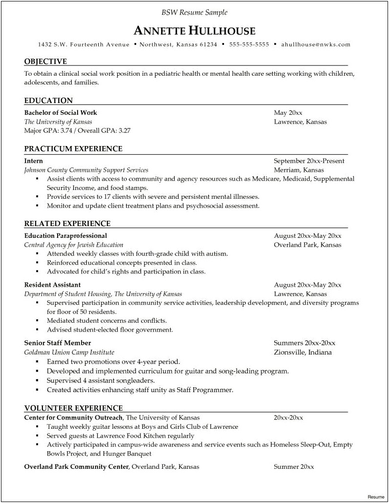 Youth Counselor Resume Example Extreme Cases